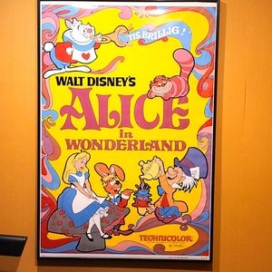 Alice in wonderland movie poster framed